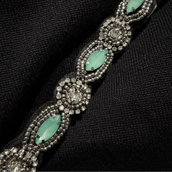 Chic Black and Green Beaded Hair Accessory - Picture 3 of 4